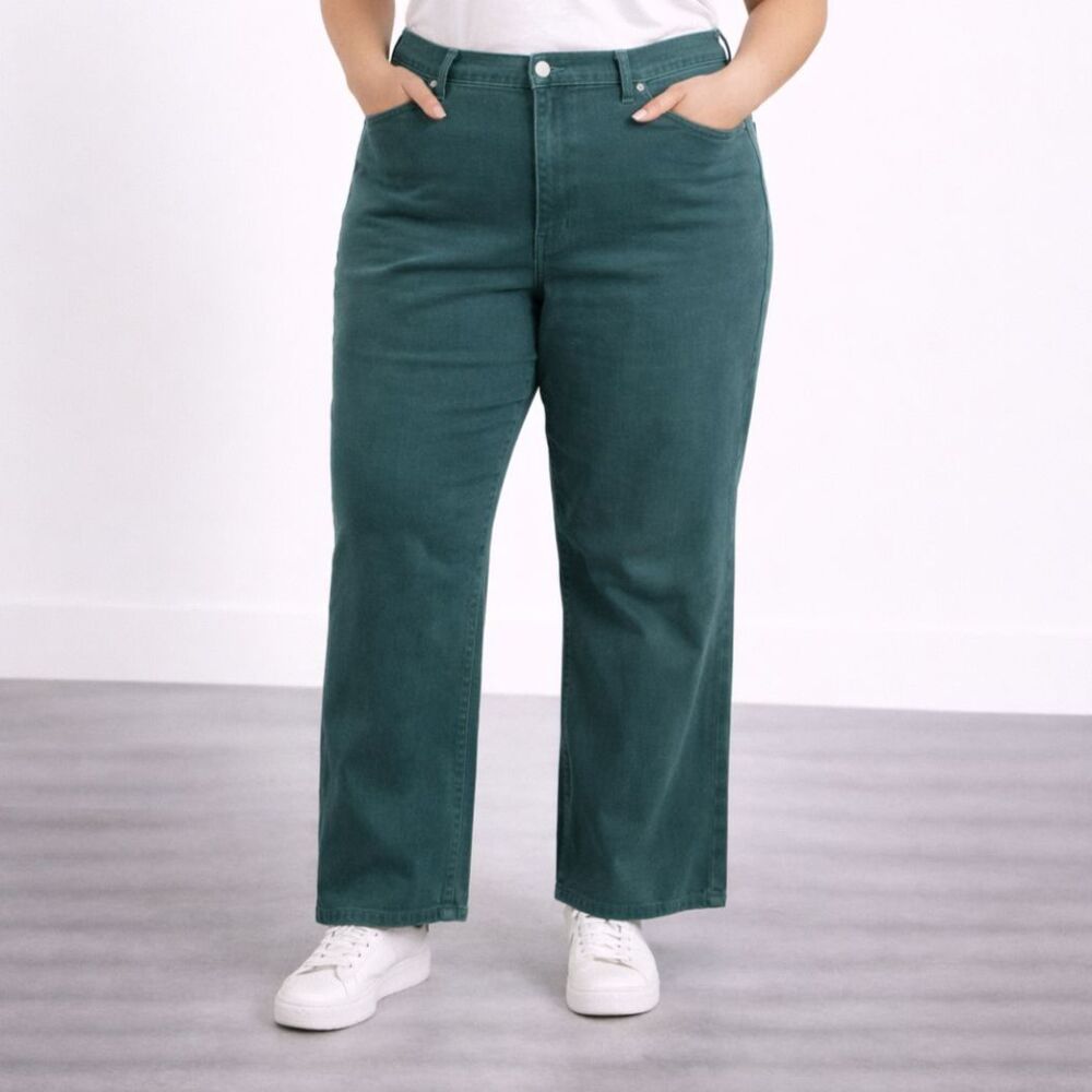 Judy Blue Tummy Control Garment Dyed Jeans Teal Green 18W